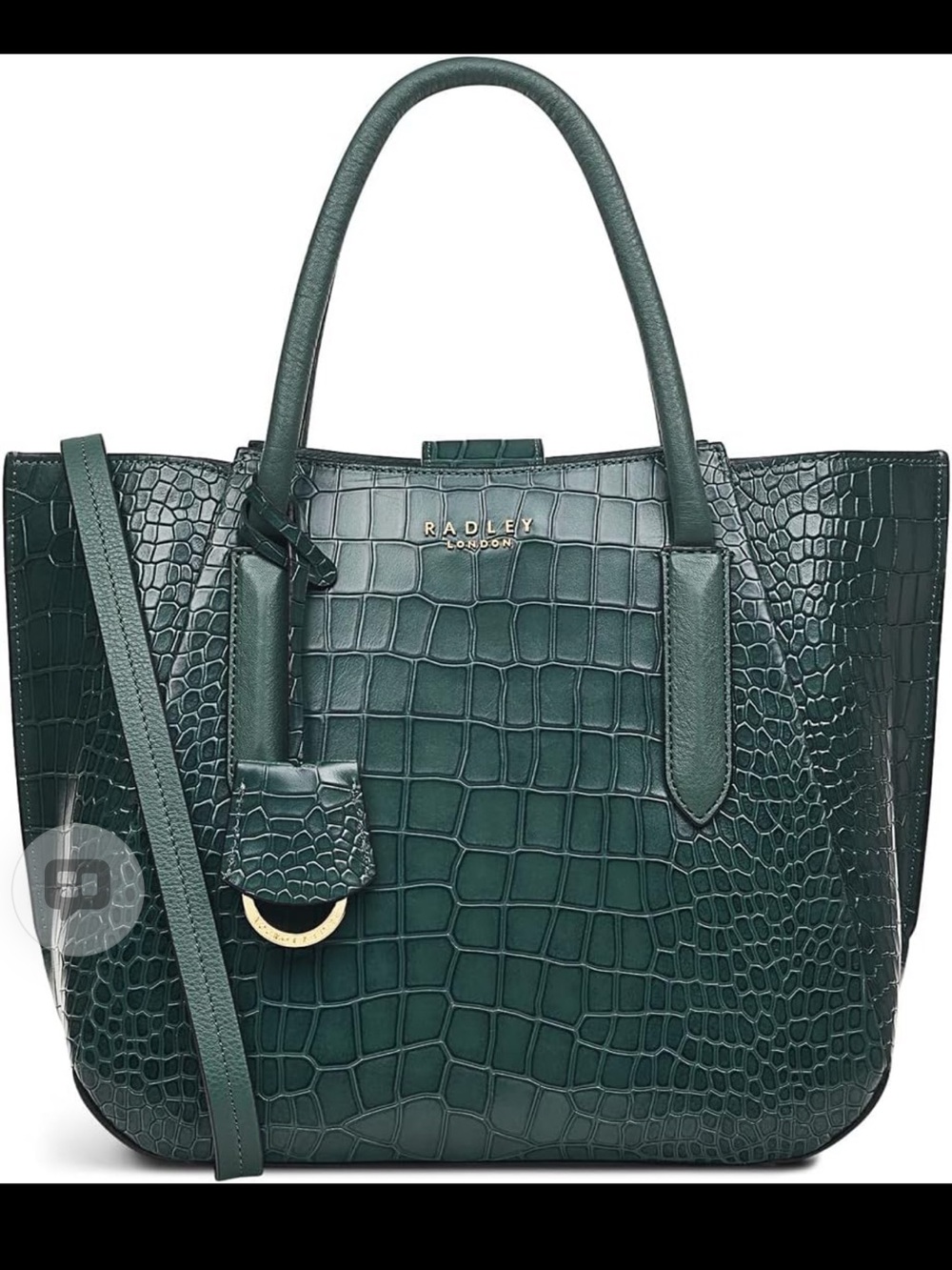 Radley London Liverpool Street 2.0 croc embossed satchel with crossbody strap
